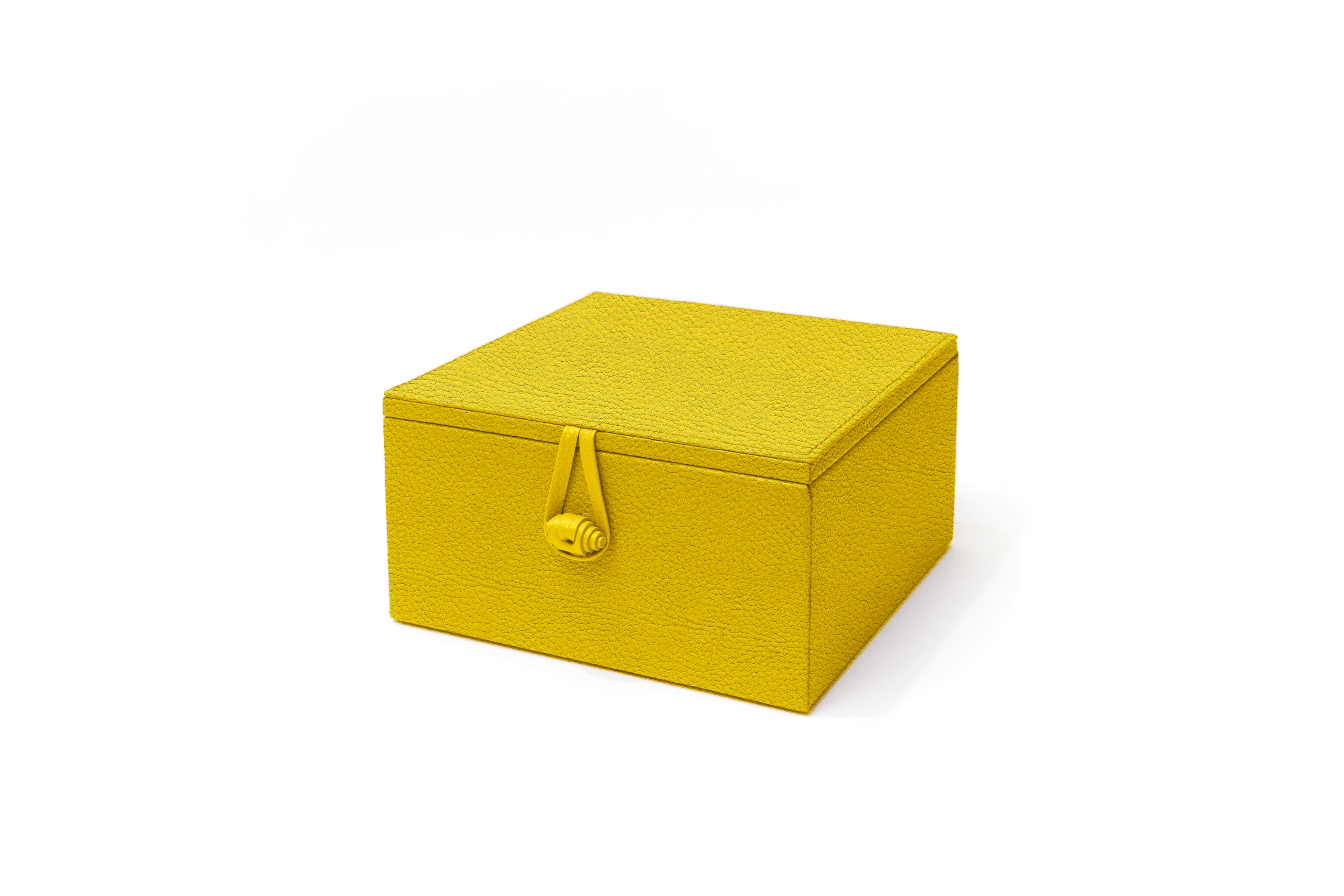 Caja de Té Nudo 4 Div Tapa de Piel o Con Vidrio