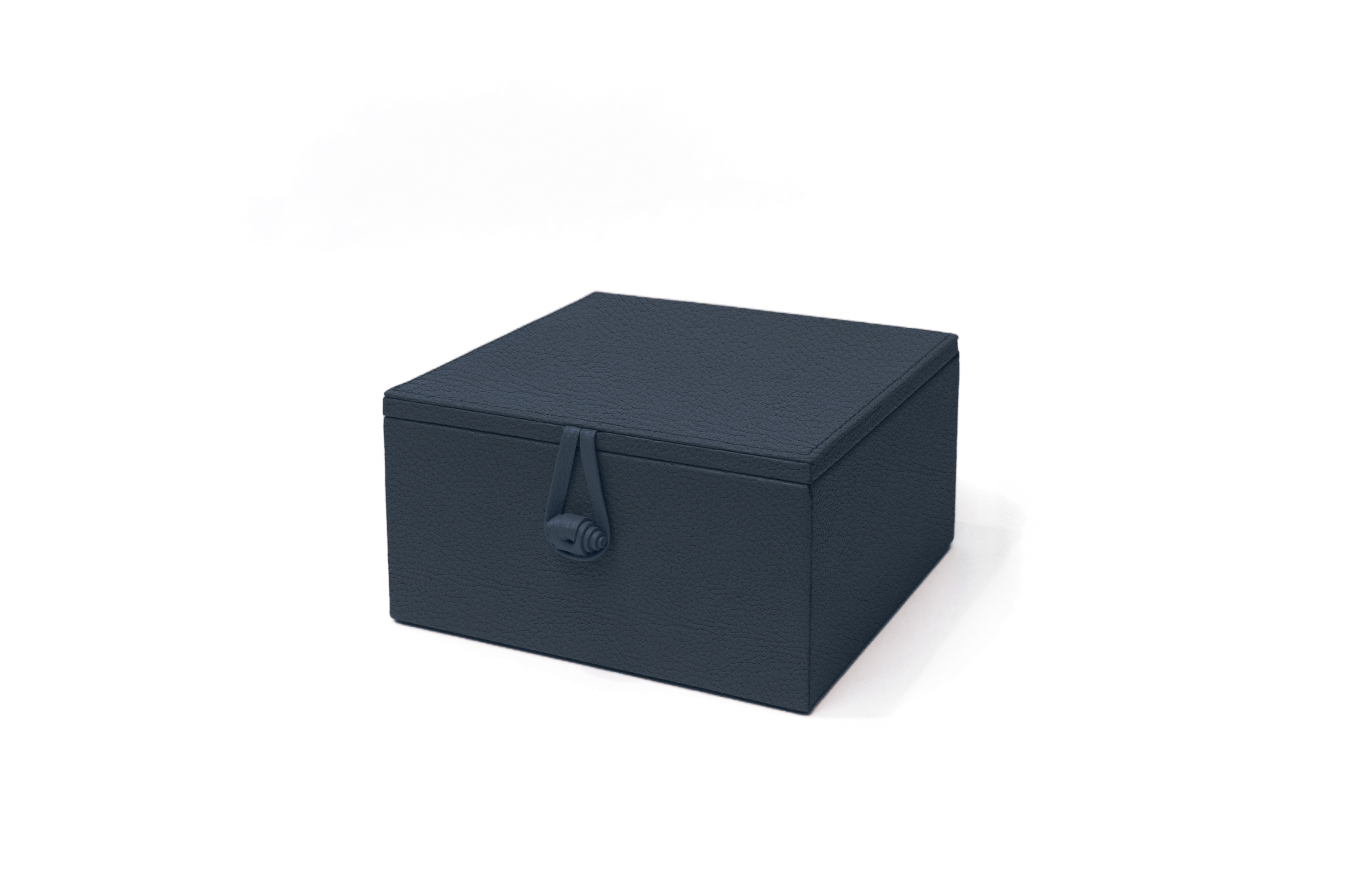 Caja de Té Nudo 4 Div Tapa de Piel o Con Vidrio