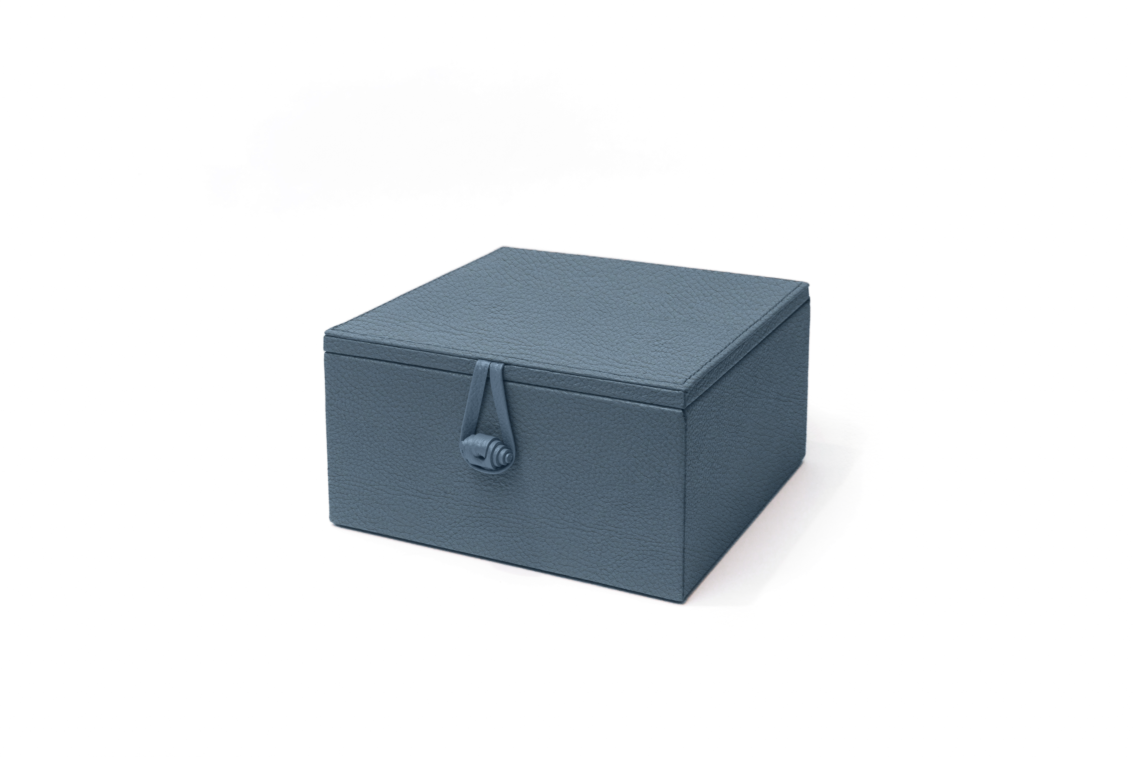 Caja de Té Nudo 4 Div Tapa de Piel o Con Vidrio