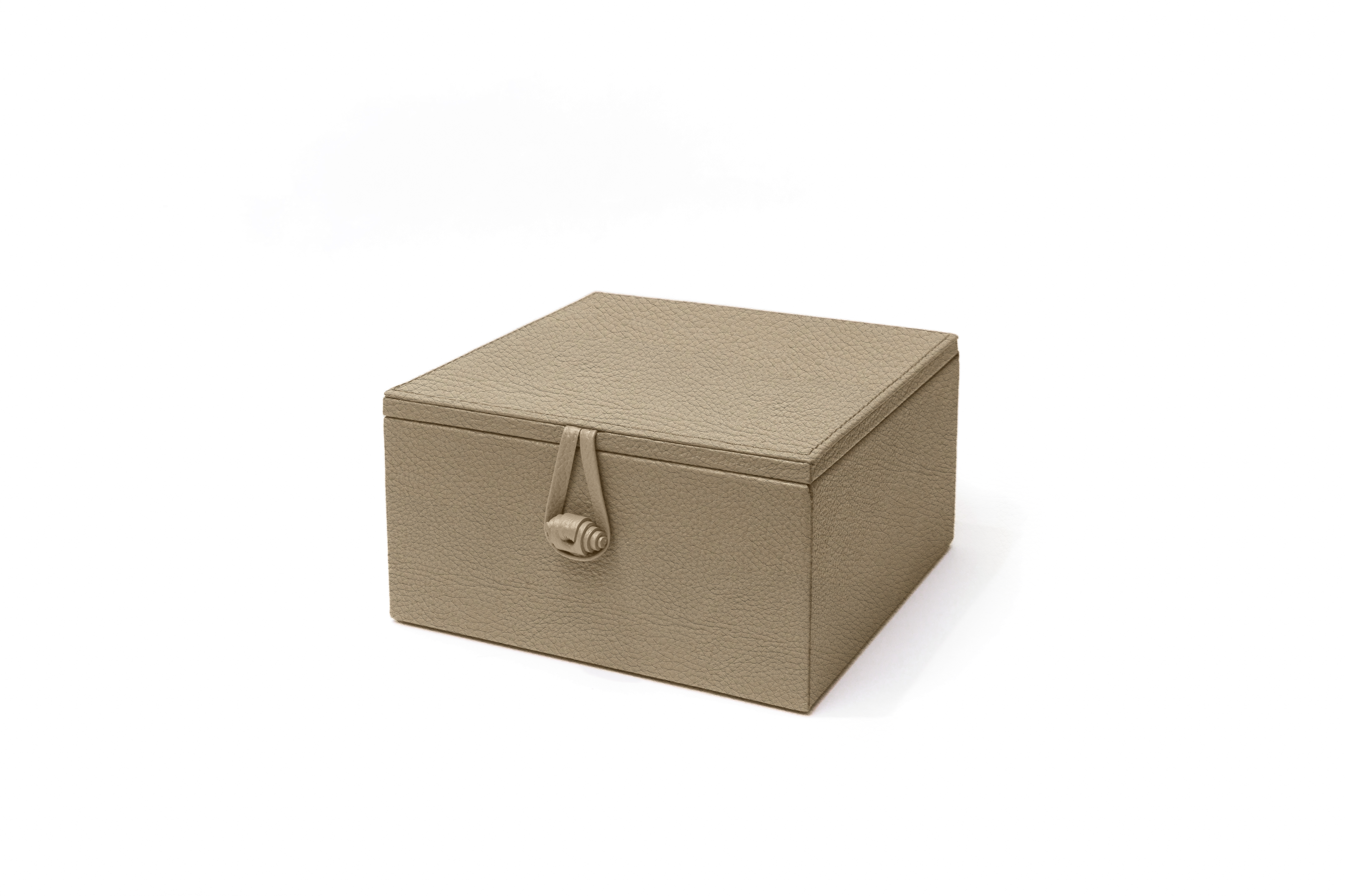 Caja de Té Nudo 4 Div Tapa de Piel o Con Vidrio