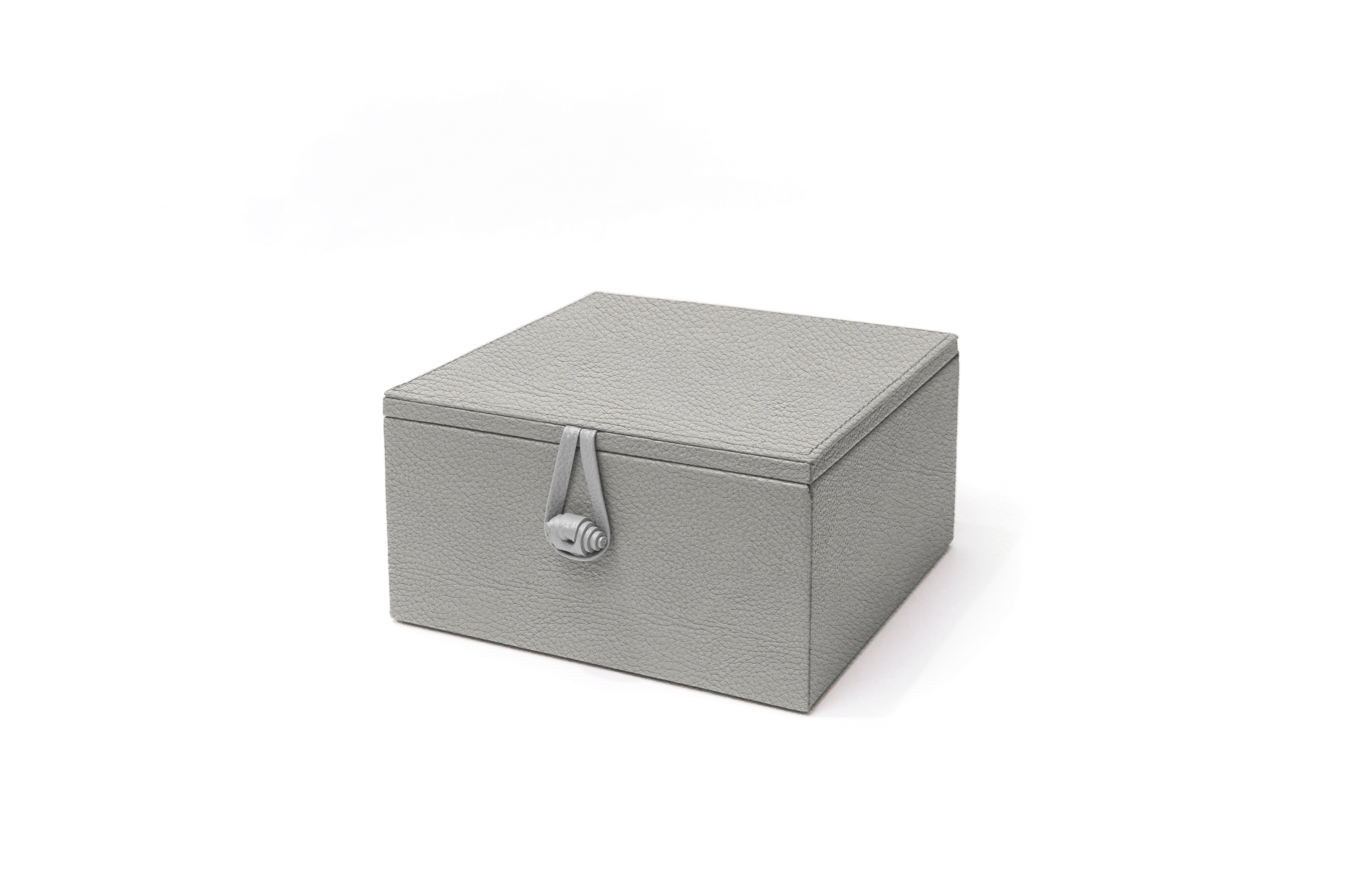 Caja de Té Nudo 4 Div Tapa de Piel o Con Vidrio