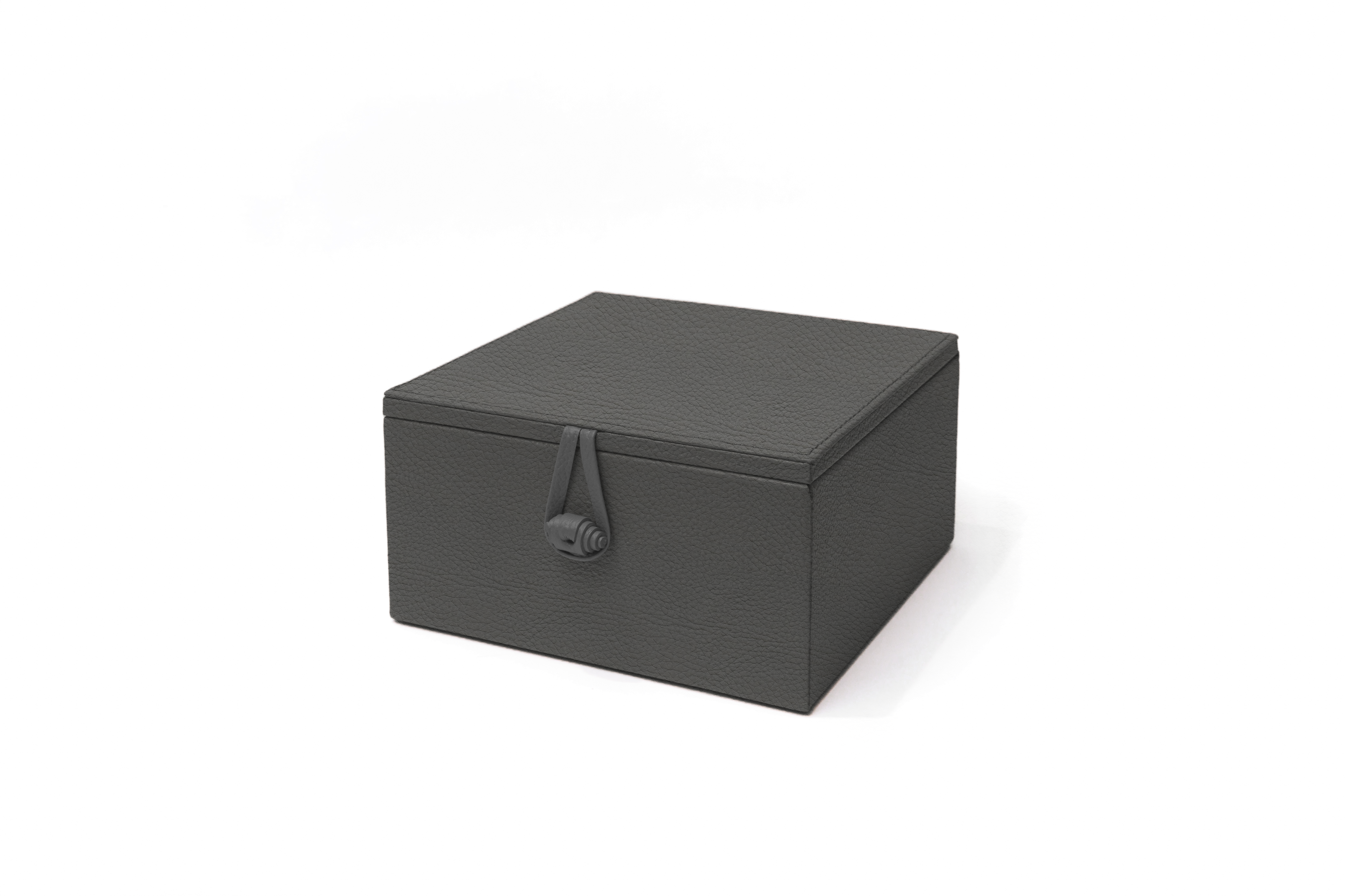 Caja de Té Nudo 4 Div Tapa de Piel o Con Vidrio