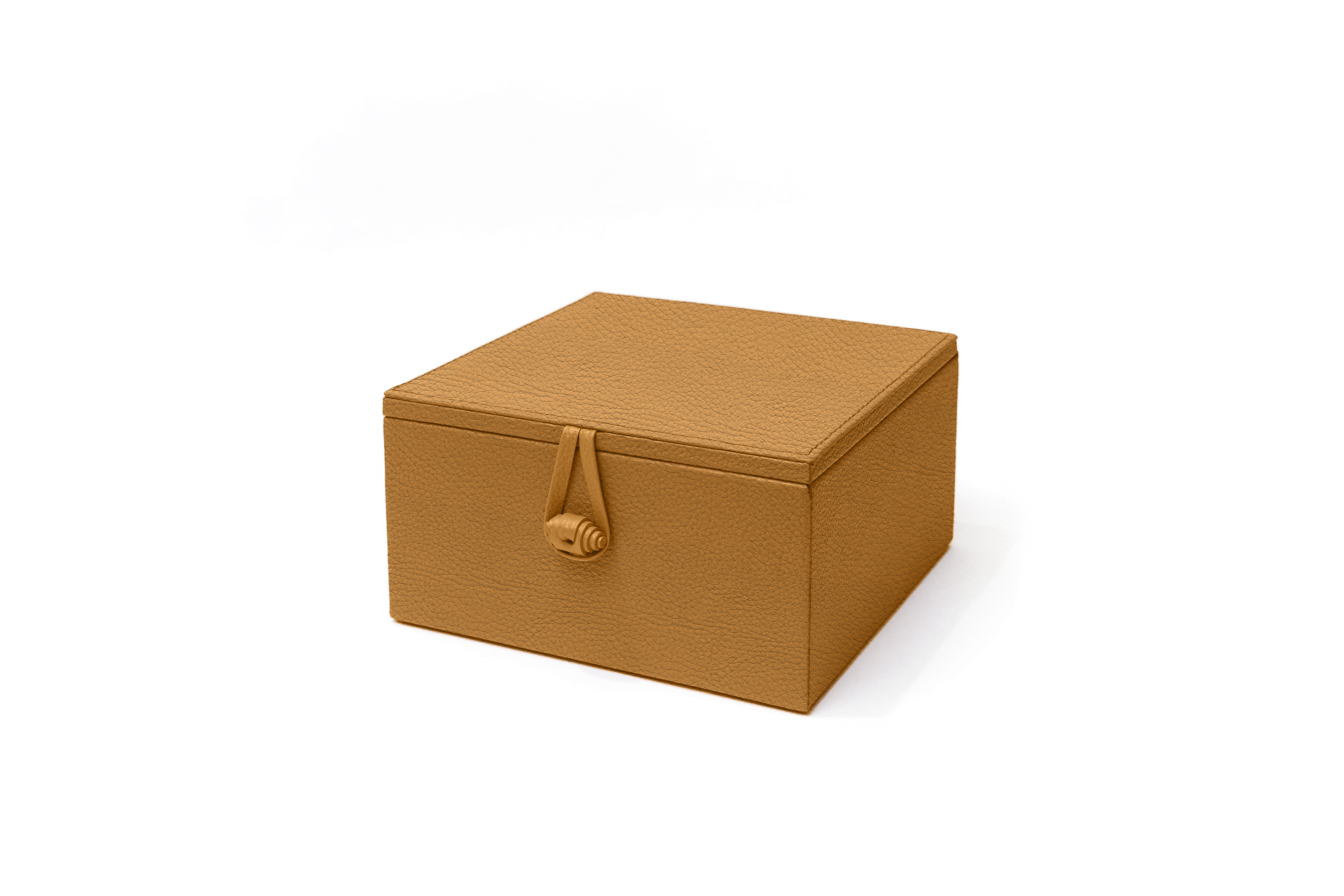 Caja de Té Nudo 4 Div Tapa de Piel o Con Vidrio