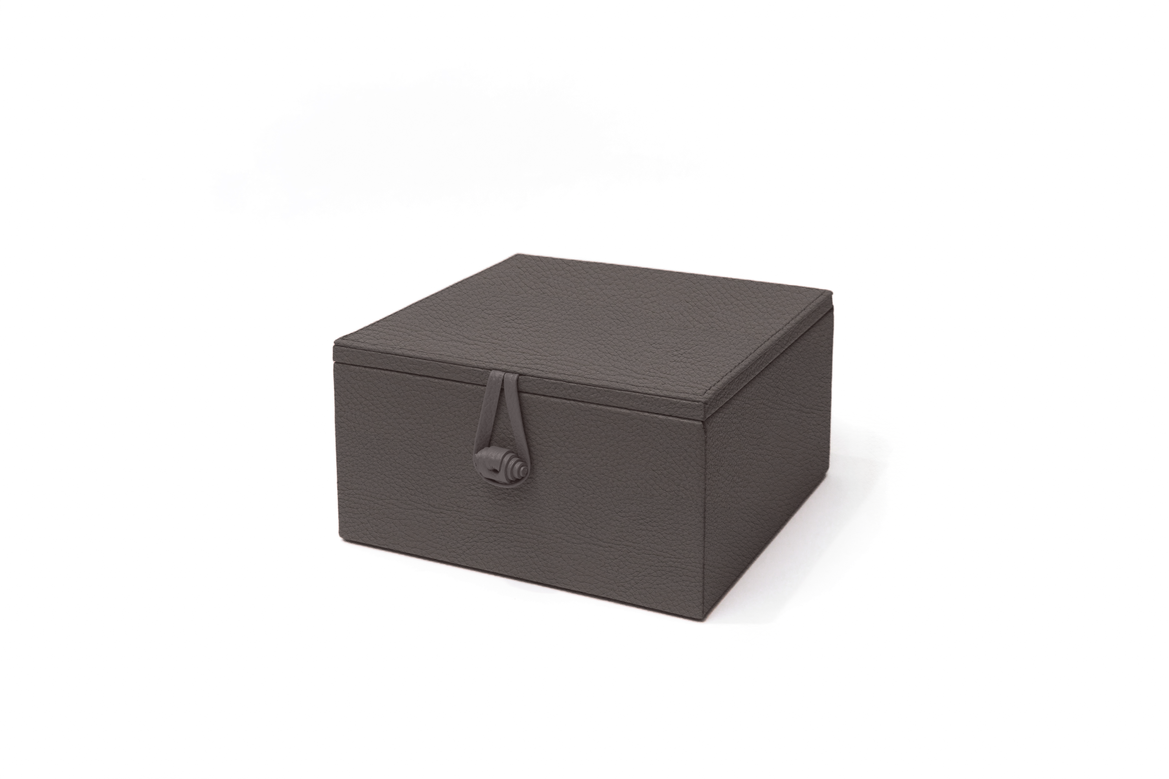 Caja de Té Nudo 4 Div Tapa de Piel o Con Vidrio