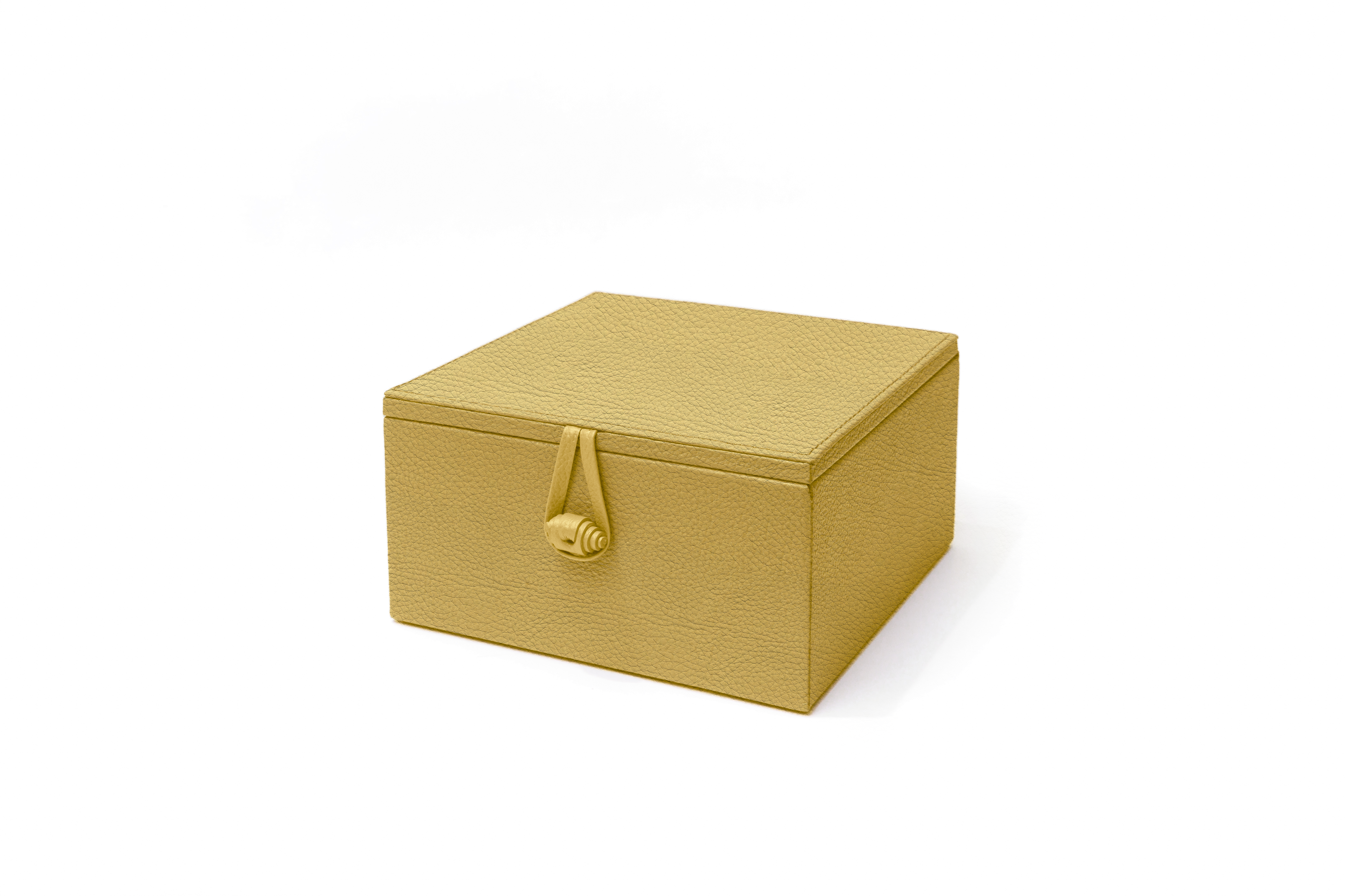Caja de Té Nudo 4 Div Tapa de Piel o Con Vidrio