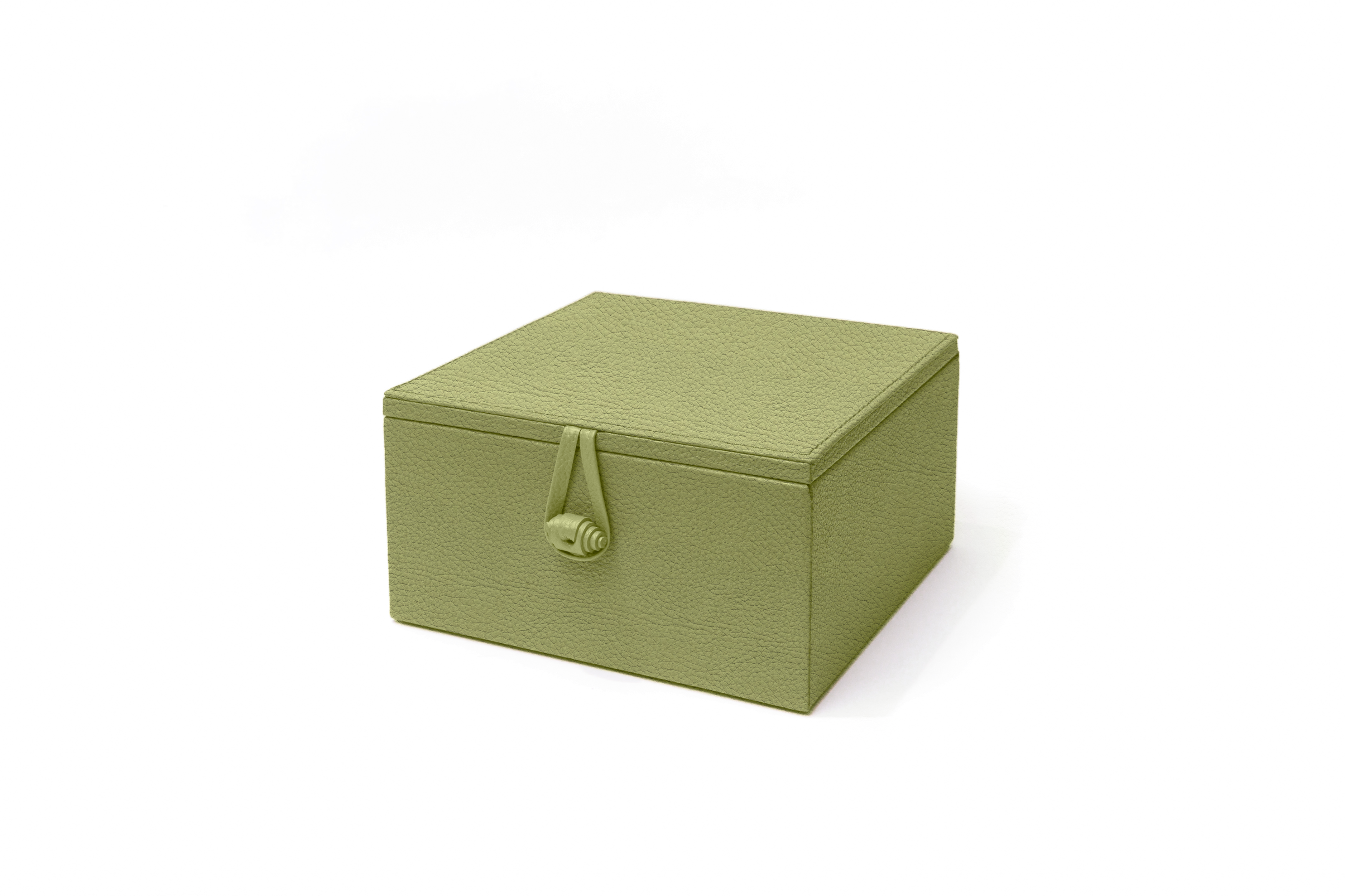 Caja de Té Nudo 4 Div Tapa de Piel o Con Vidrio