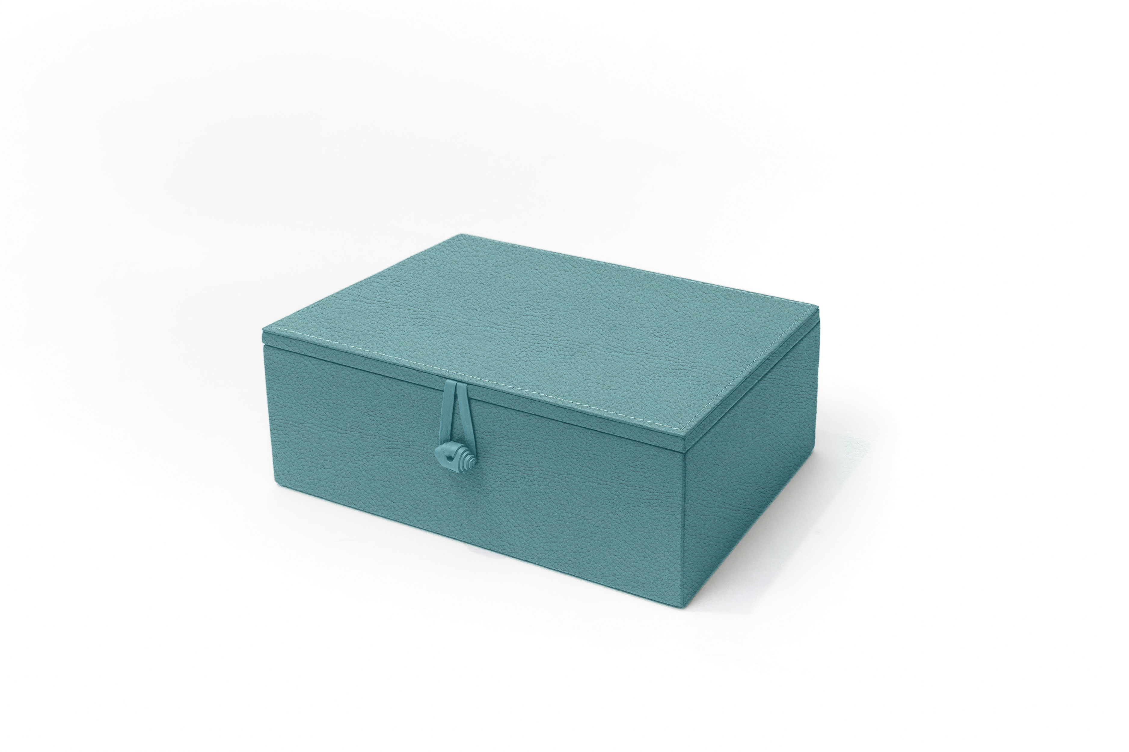 Caja de Té Nudo 6 Div Tapa de Piel o Con Vidrio