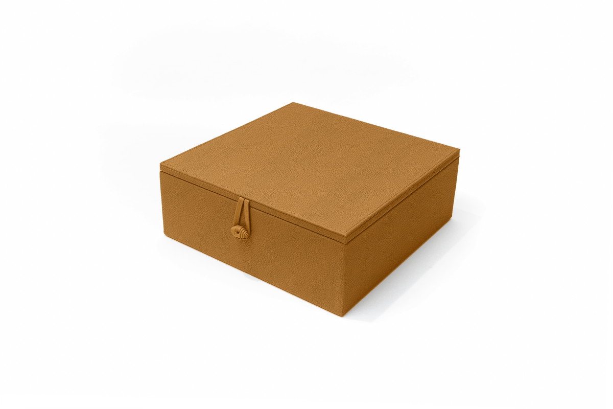 Caja de Té Nudo 9 Tapa de Piel o Con Vidrio