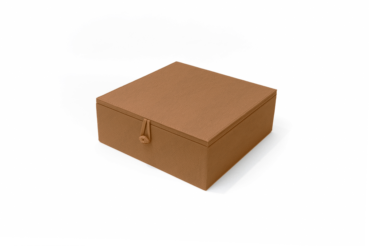 Caja de Té Nudo 9 Tapa de Piel o Con Vidrio