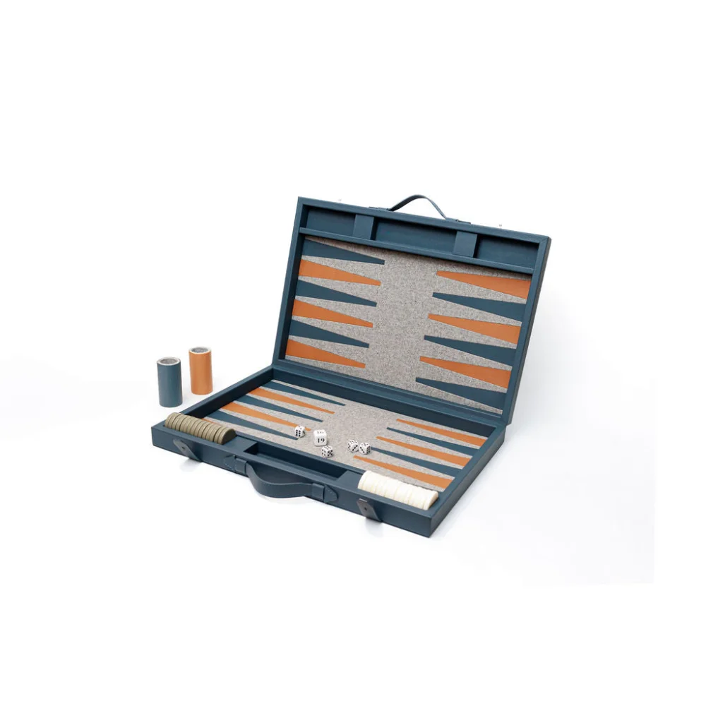 Backgammon Grande - Azul Talavera - Juegos