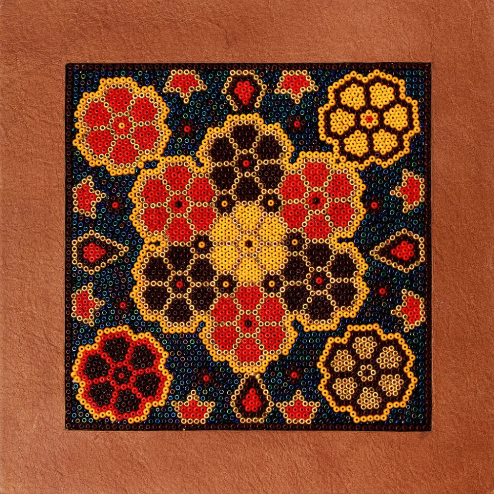 Caja Cubilete Cartas y Domino con Huichol - Juegos