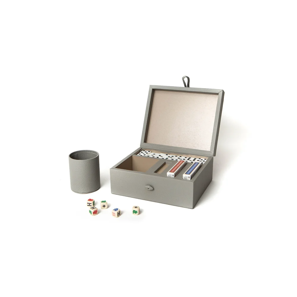 Caja Cubilete Cartas y Domino con Huichol - Juegos