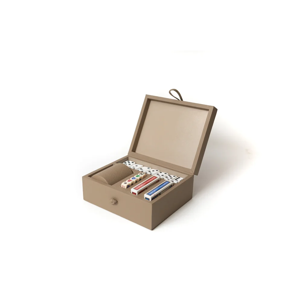 Caja Cubilete Cartas y Domino con Telar - Juegos