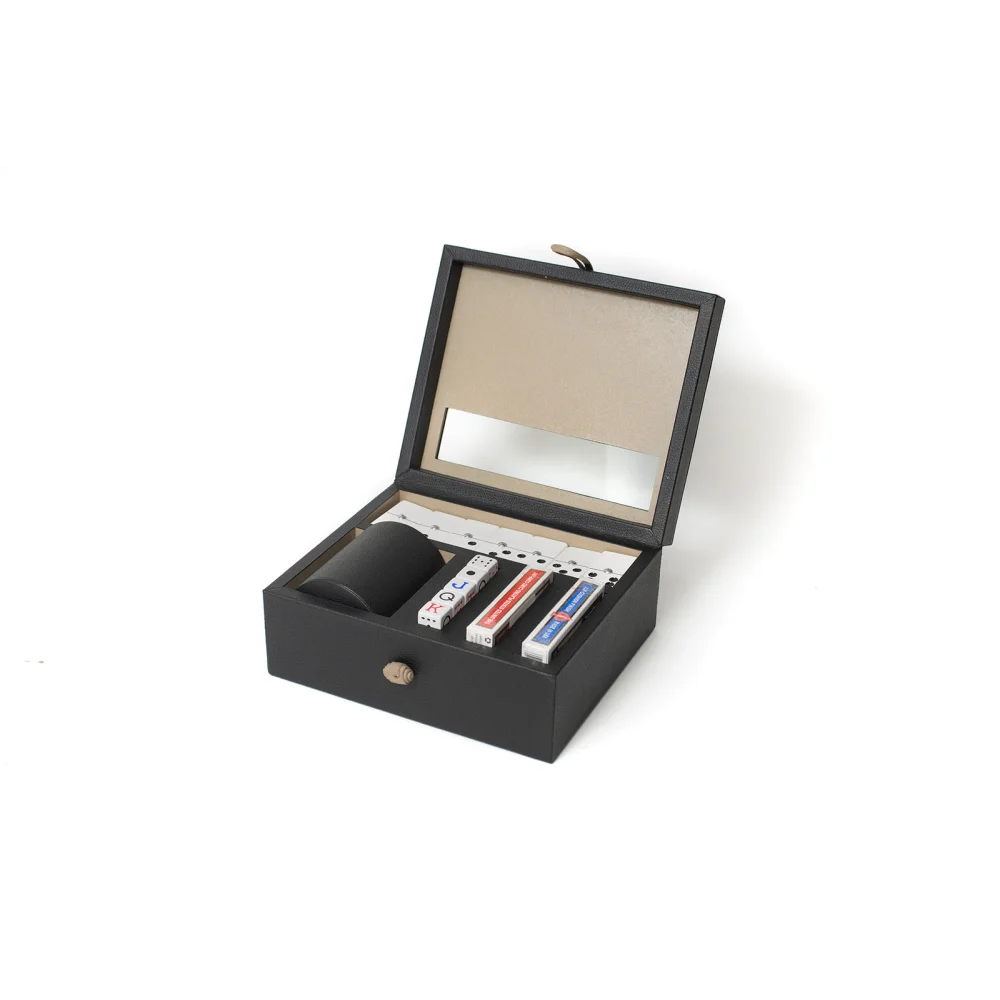 Caja Cubilete Cartas y Domino - Juegos