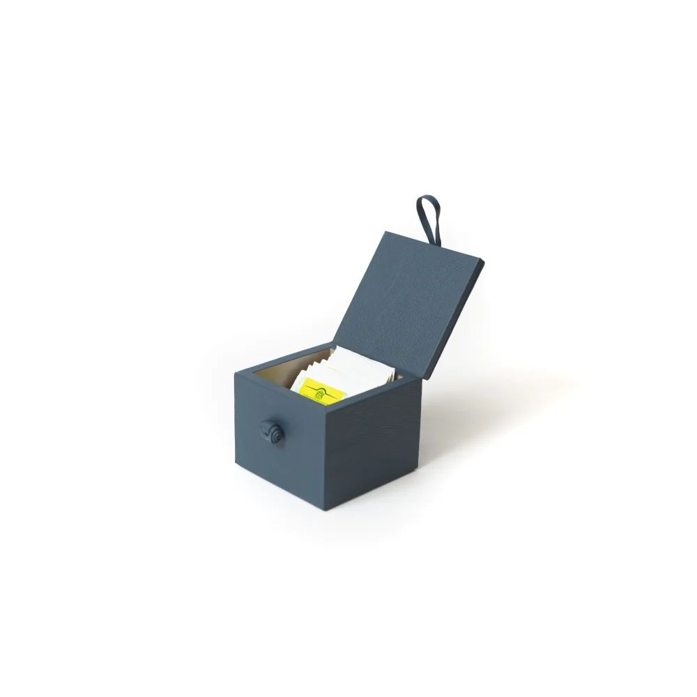 Caja de Té Nudo 1 Div Tapa de Piel - Té