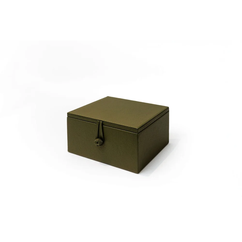 Caja de Té Nudo 4 Div Tapa de Piel o Con Vidrio - Té