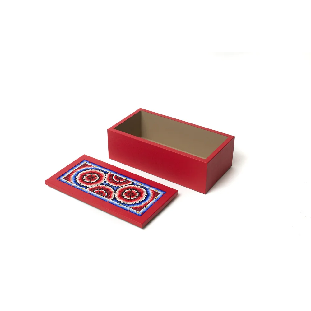 Caja Rectangular Grande con Huichol