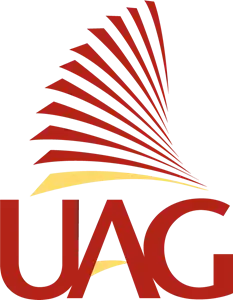 Diseño de logotipo en espiral rojo y dorado sobre fondo negro