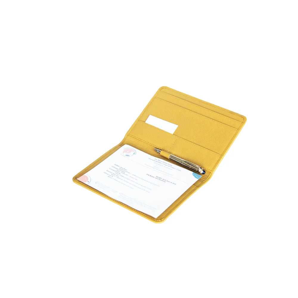 Porta Libreta / Recetario - Amarillo Canario - Oficina