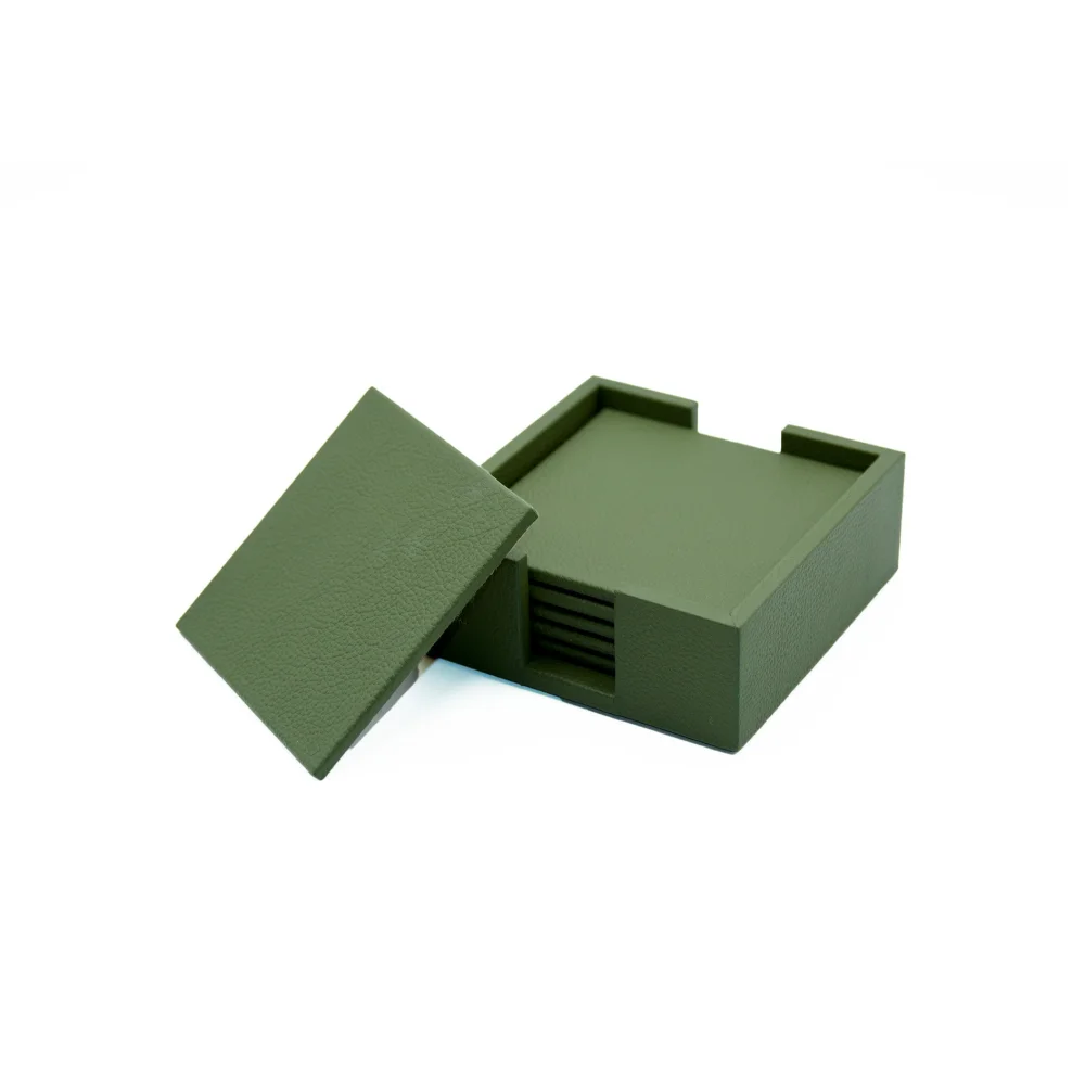 Portavasos Cuadrado - Verde Olivo - Portavasos