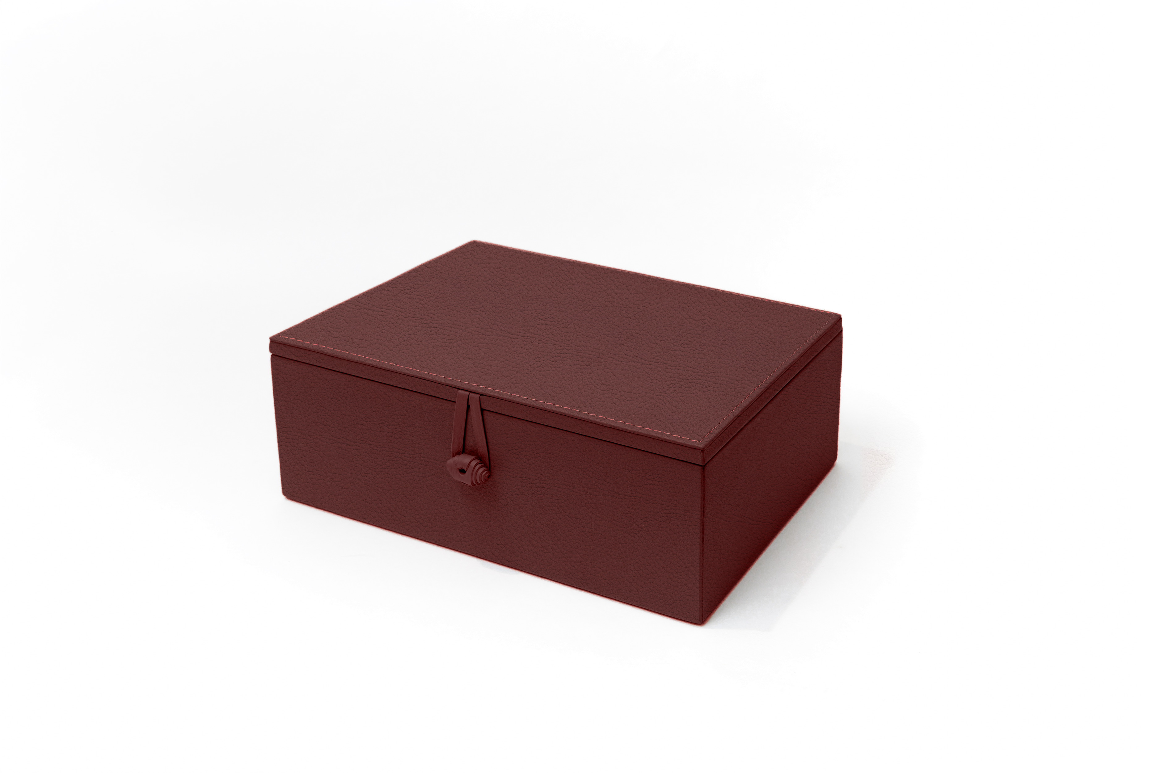 Caja de Té Nudo 6 Div Tapa de Piel o Con Vidrio