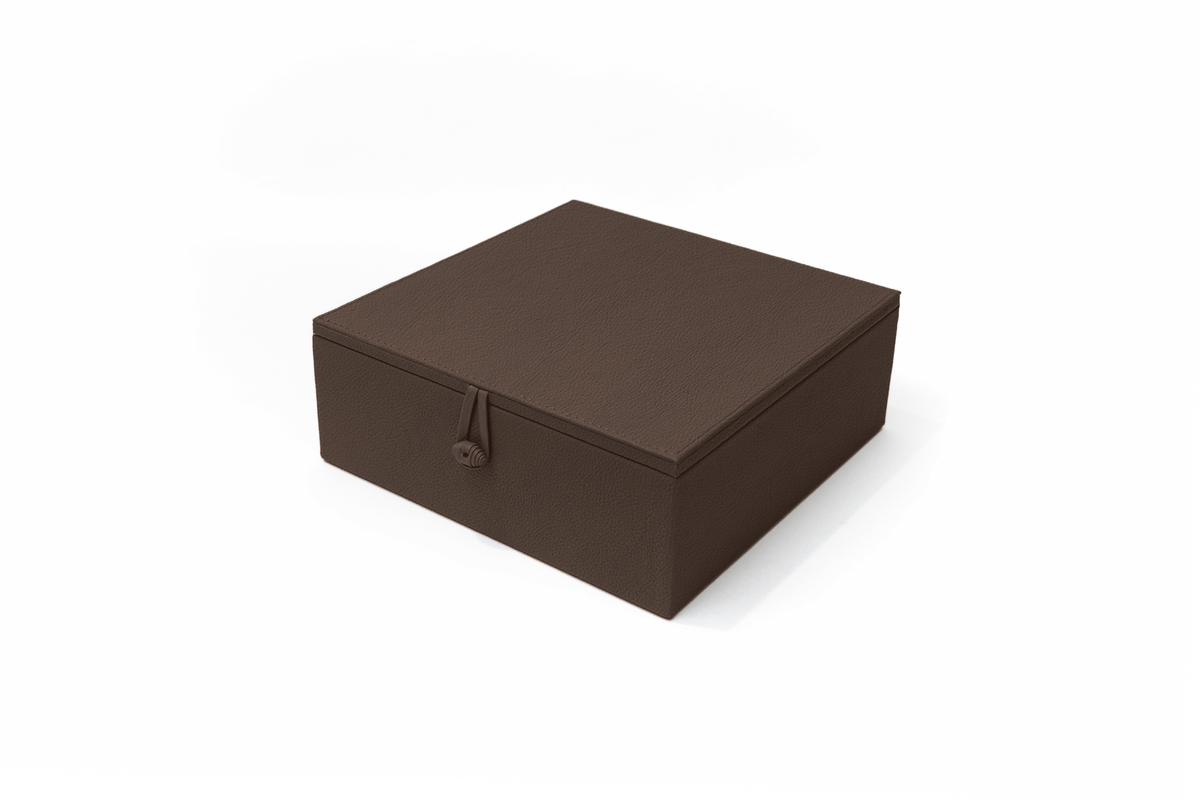 Caja de Té Nudo 9 Tapa de Piel o Con Vidrio