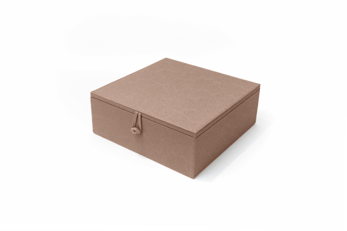 Caja de Té Nudo 9 Tapa de Piel o Con Vidrio