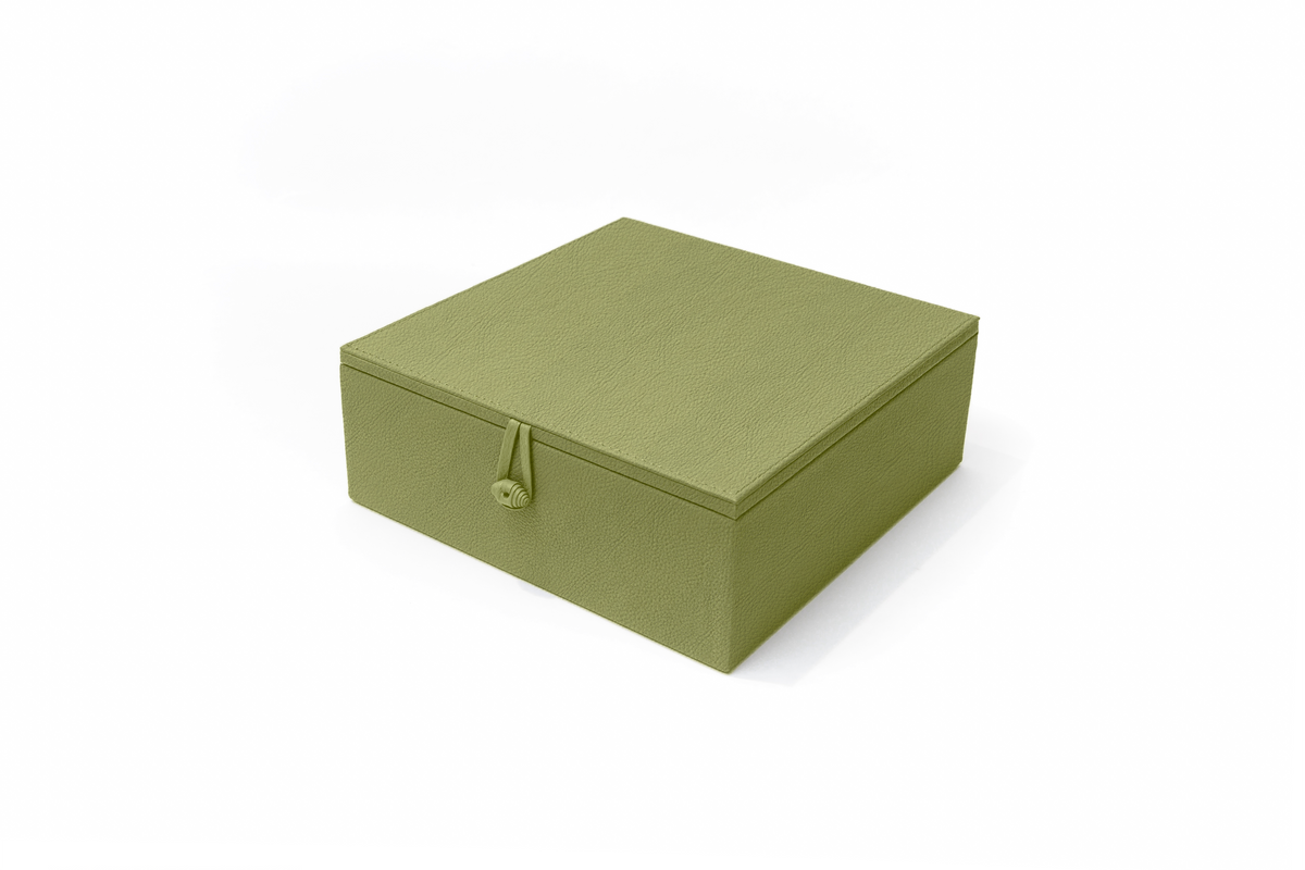 Caja de Té Nudo 9 Tapa de Piel o Con Vidrio