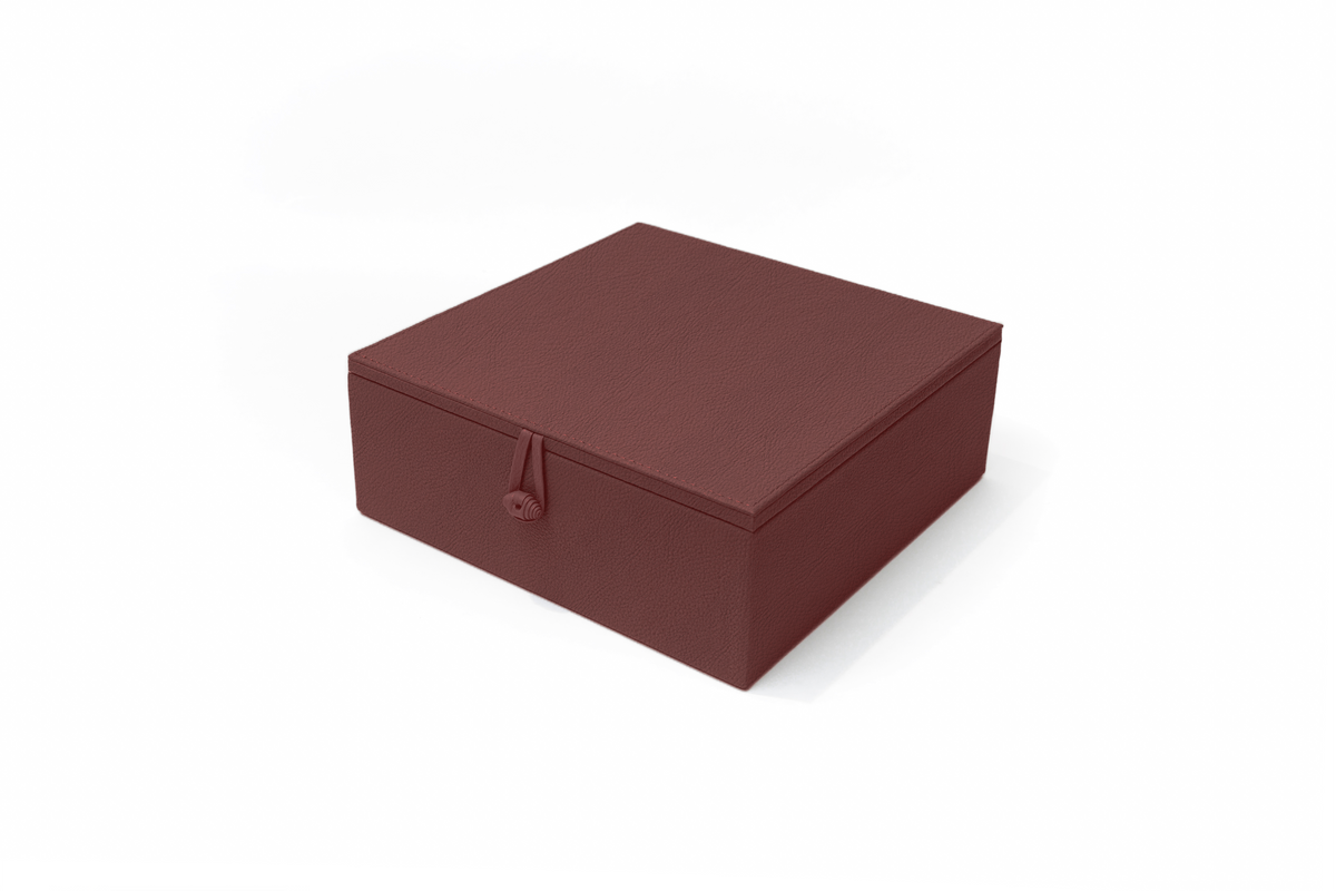 Caja de Té Nudo 9 Tapa de Piel o Con Vidrio