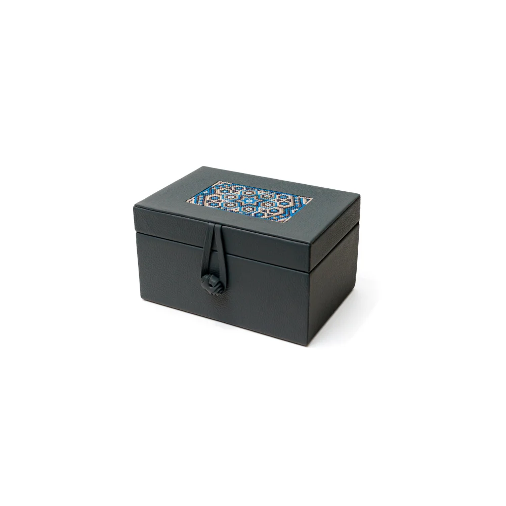 Caja Cubilete y Cartas con Huichol - Huichol / Azul Marino - Juegos