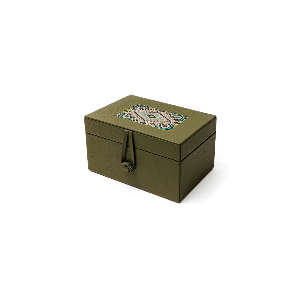 Caja Cubilete y Cartas con Huichol - Huichol / Verde Olivo - Juegos