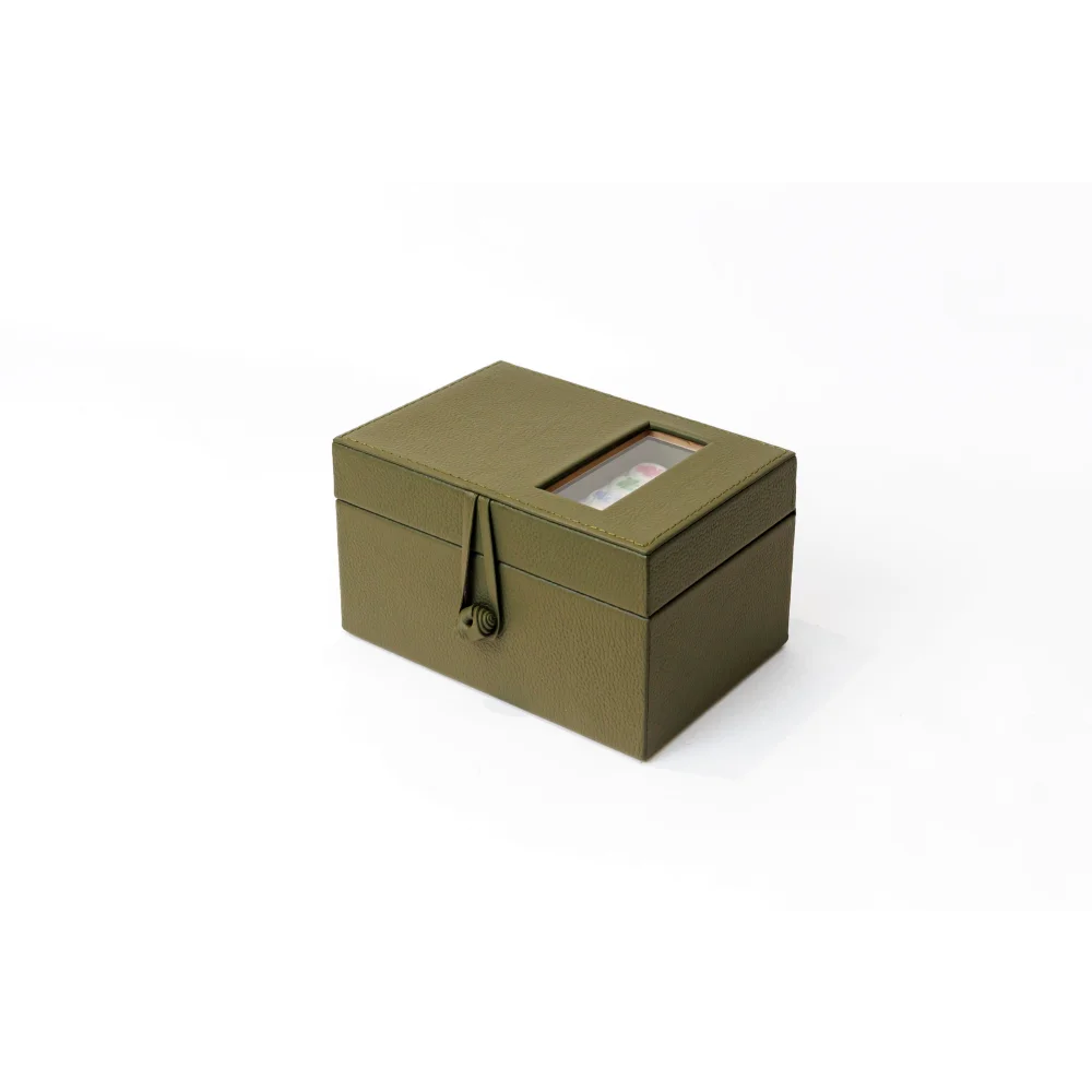 Caja Cubilete y Cartas - Verde Olivo - Juegos