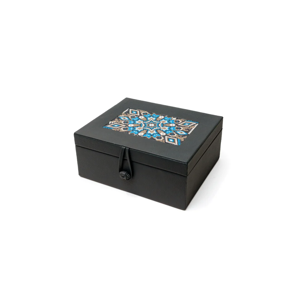 Caja de Té Nudo 6 Div con Huichol - Huichol / Negro - Té