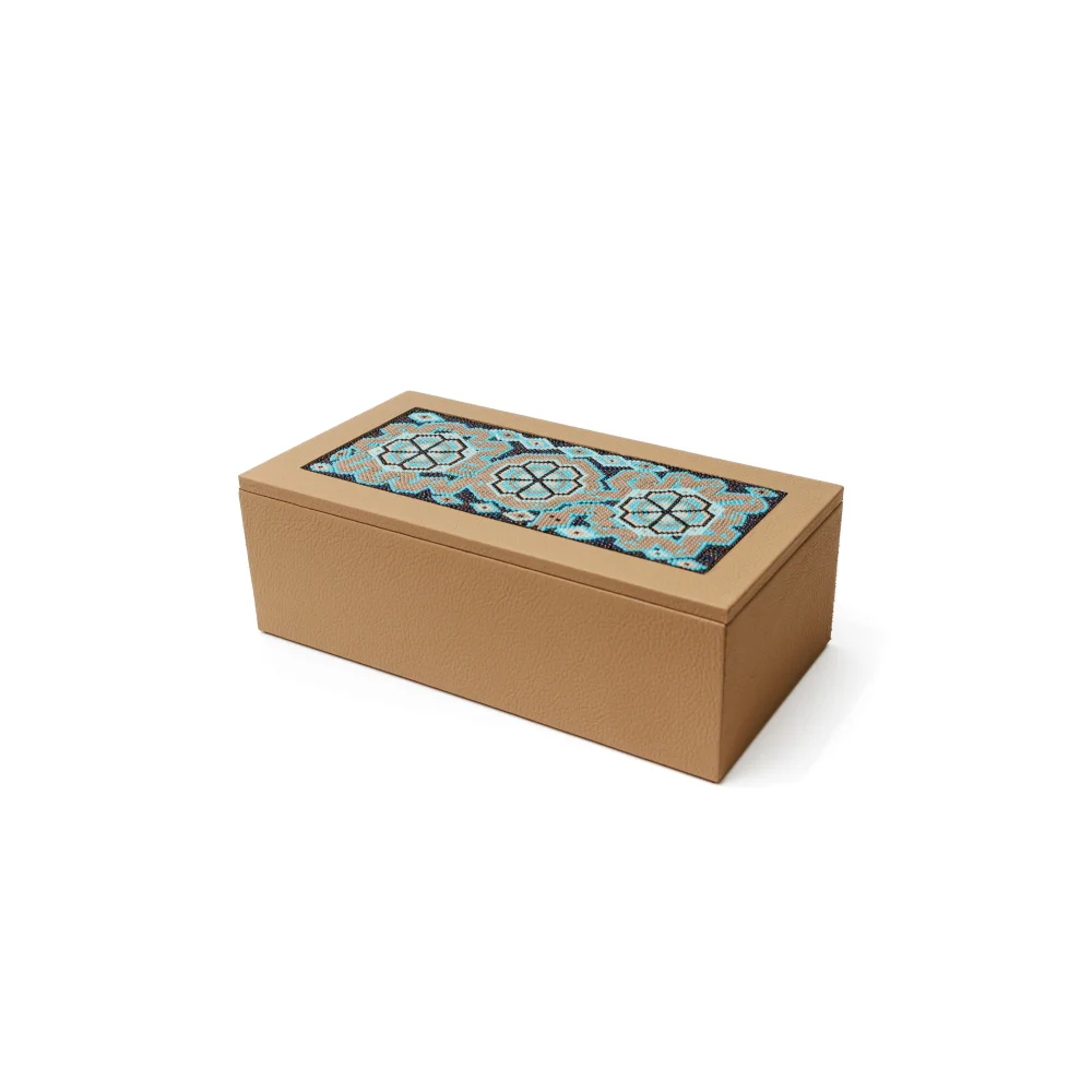 Caja Rectangular Grande con Huichol