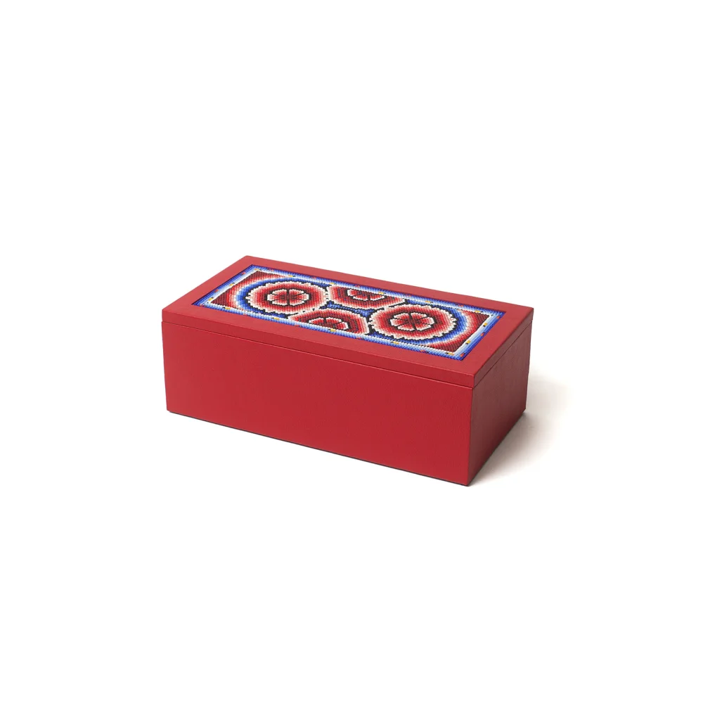Caja Rectangular Grande con Huichol