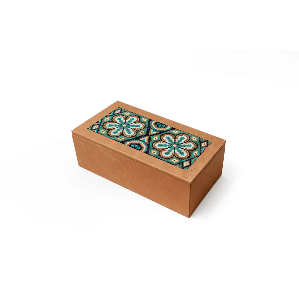 Caja Rectangular Grande con Huichol