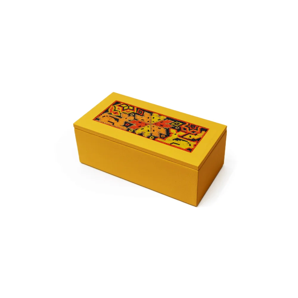 Caja Rectangular Mediana con Huichol